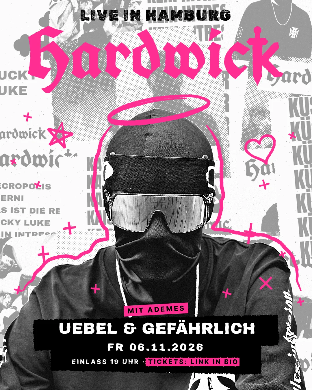 Flyer HARDWICK Uebel & Gefährlich Hamburg